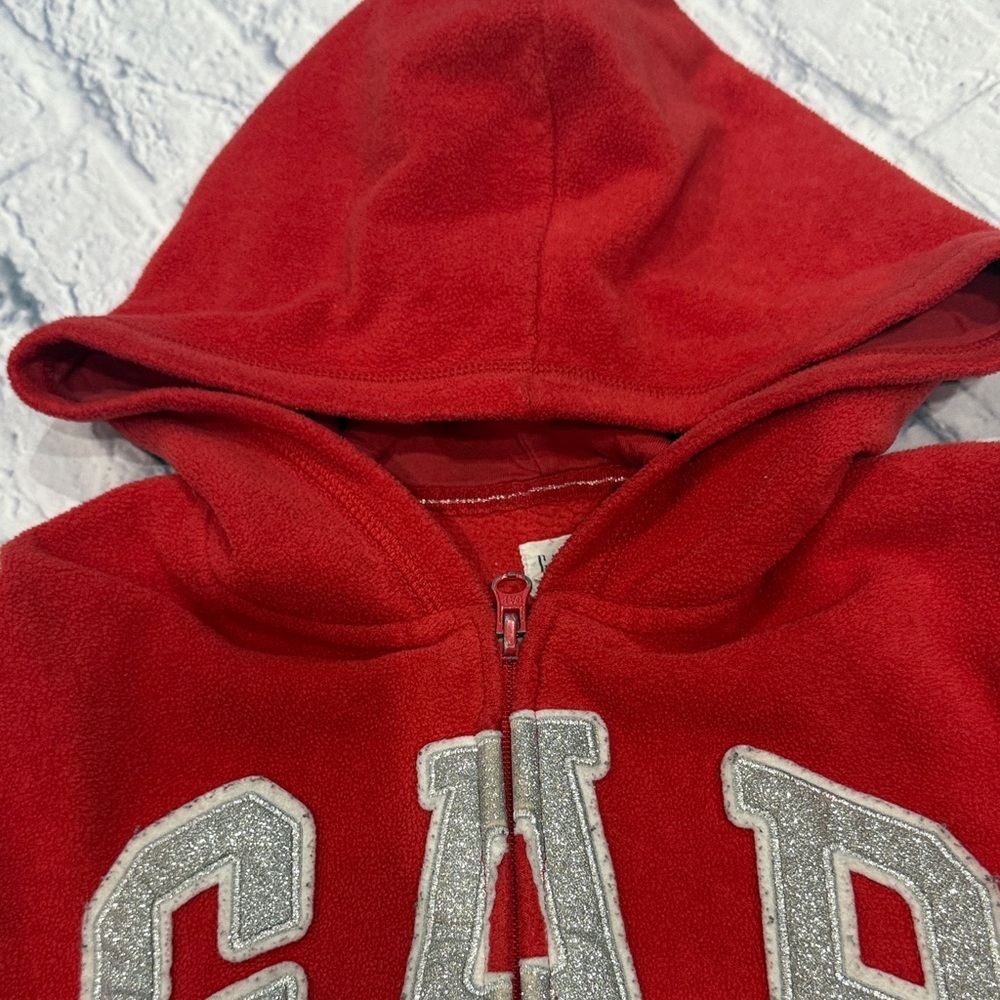 GAP Kids Vibrant Red Zip-Up Hoodie - Picture 5 of 7